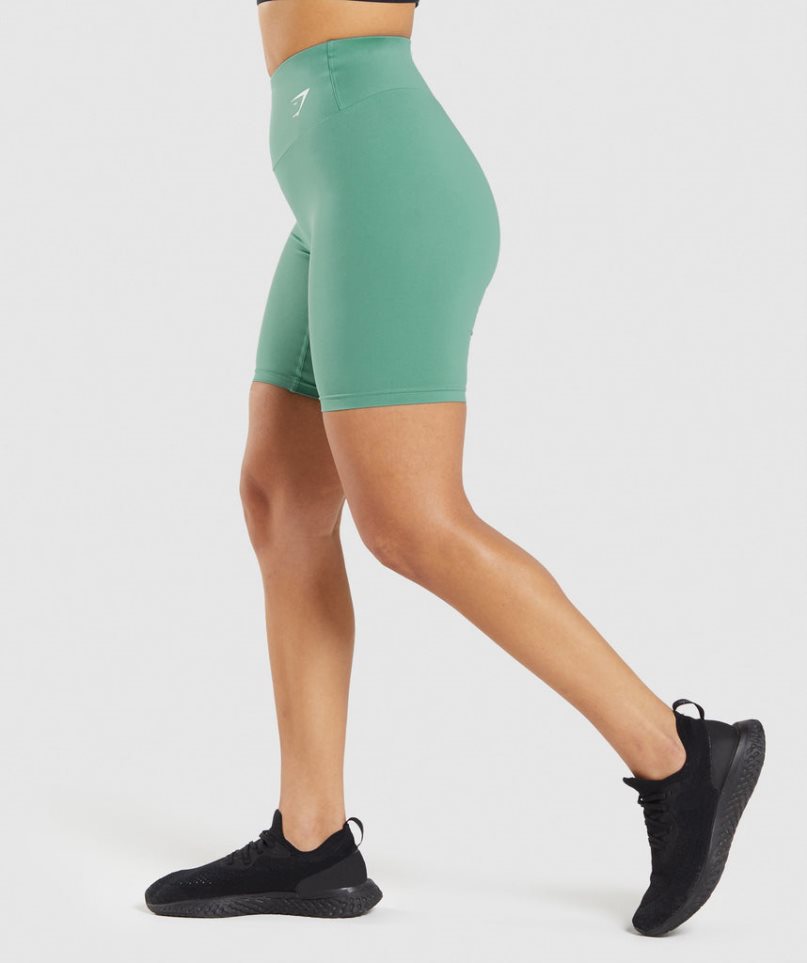 Women's Gymshark Training Cycling Shorts Green | NZ 4FKGRP